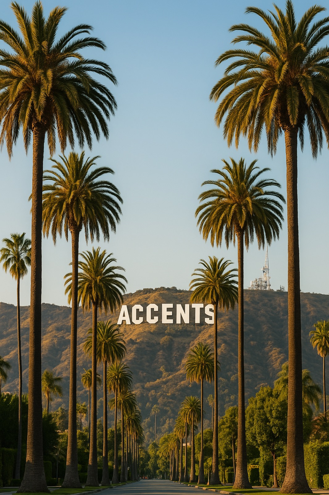 Accents brand — palm-lined boulevard